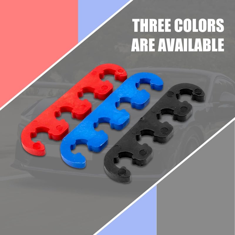 FSTURIOS 12PCS Spark Plug Wire Separator, 7mm 8mm 8.5mm 8.8mm Ignition Wire Separators Holder, Car Engine Spark Plug Wire Loom Divider Kit for Truck SUV RV, Car Accessories (Black) - Image 5